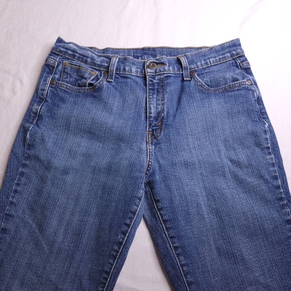 Levi's 515 Bootcut Jeans Size 12 Mid Rise Medium Wash Stretch Embellished Womens - Picture 9 of 9